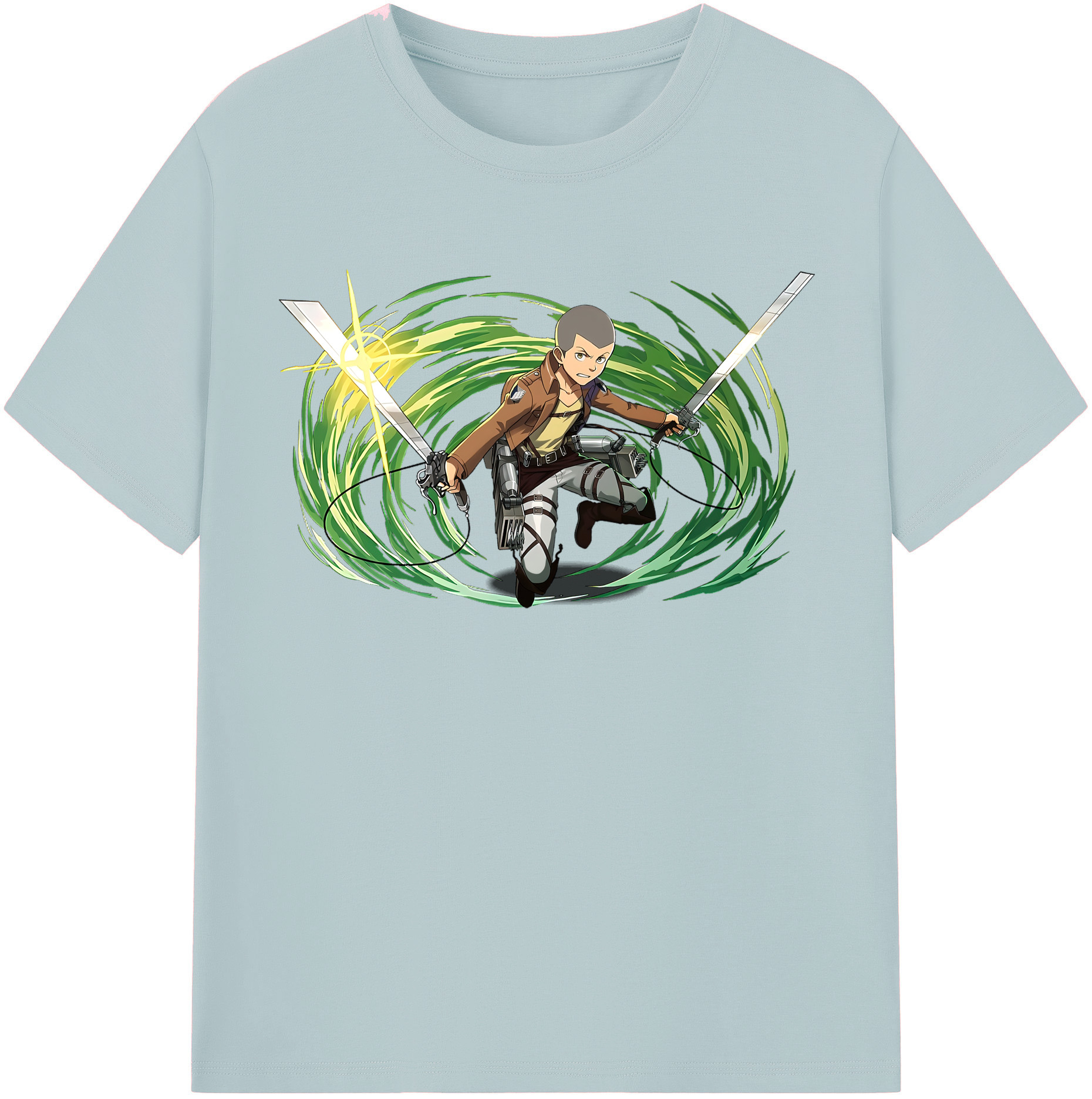 （画像用） 進撃の巨人 コニー·スプリンガー Attack on Titan Connie Springer 綿100％半袖Tシャツ（フロントプリント）